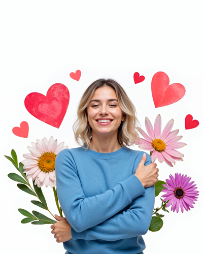 donna-cuori-fiori